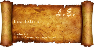 Lee Edina névjegykártya